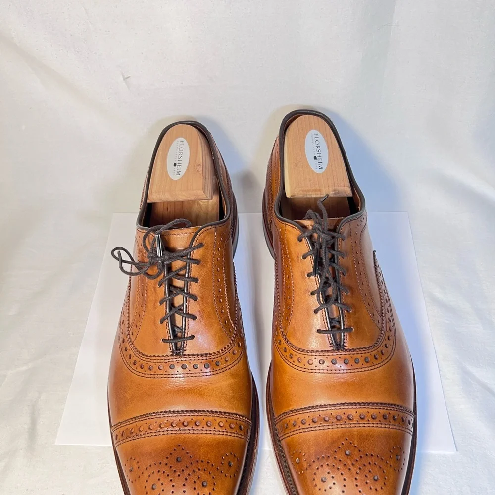 Allen Edmonds Strand Cap Toe Oxford Walnut Brown Leather Shoes Size US 11.5 D. - Picture 3 of 6